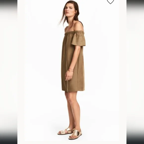 H&M OFF SHOULDER MODAL DRESS - Picture 1 of 5